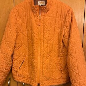 Talbots Women's Quilted Mustard Yellow Large Petite Jacket